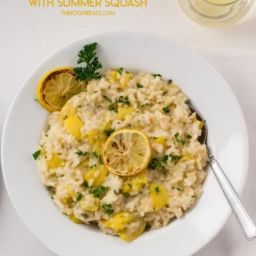 Pressure Cooker Lemon Risotto with Summer Squash | Instant Pot | Gluten-Free | The Foodie Eat