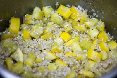 Pressure Cooker Lemon Risotto with Summer Squash | The Foodie Eats