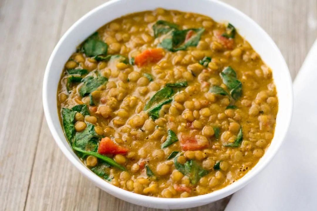 Instant Pot Lentil Dal with Tomatoes and Spinach The Foodie Eats