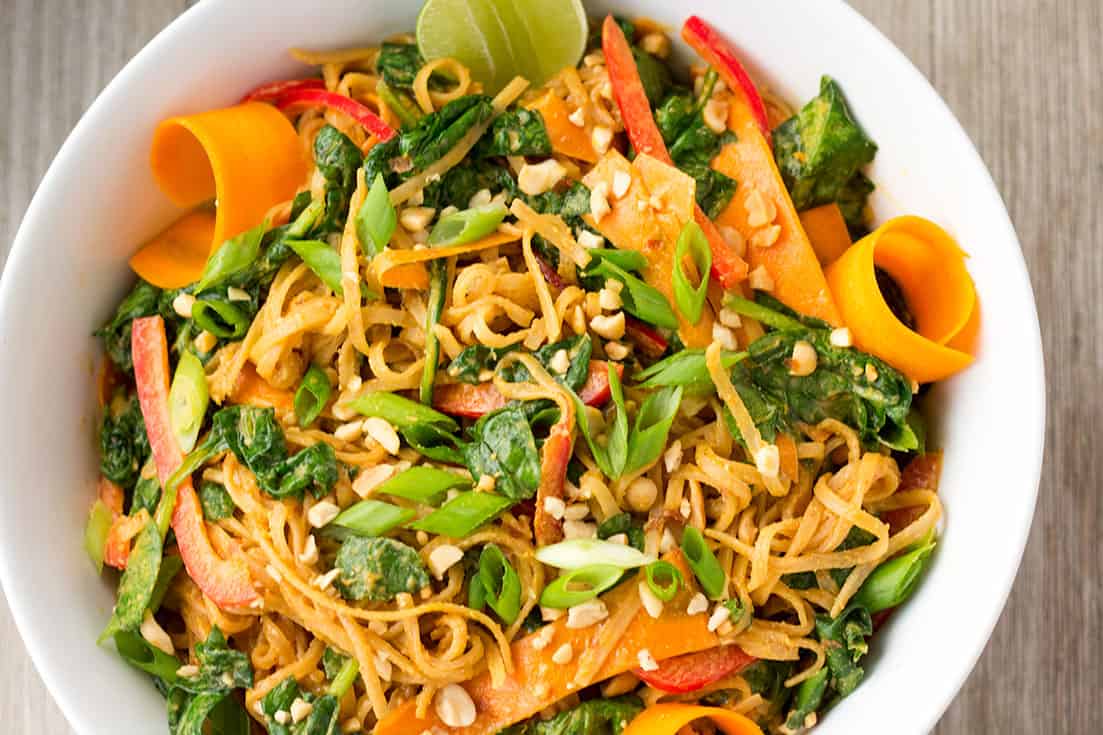 Thai Noodle Salad with Sweet and Spicy Peanut Sauce | The Foodie Eats
