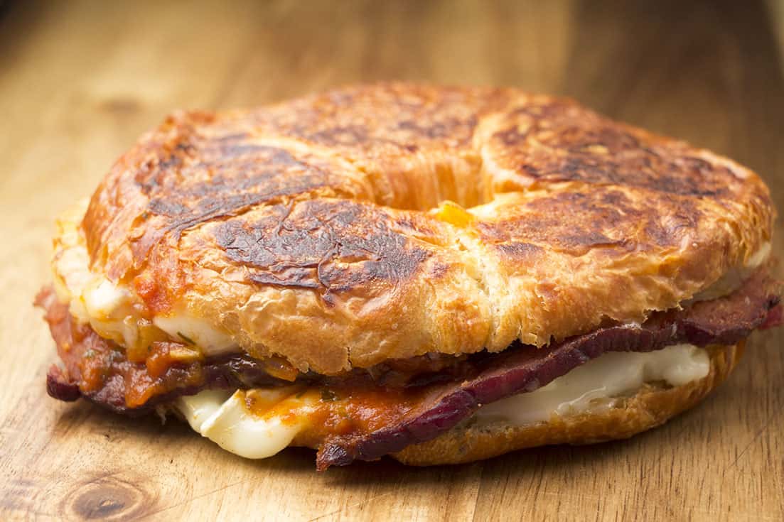 Leftover Ham Recipe | Hawaiian Pizza Grilled Cheese Sandwich | The Foodie Eats