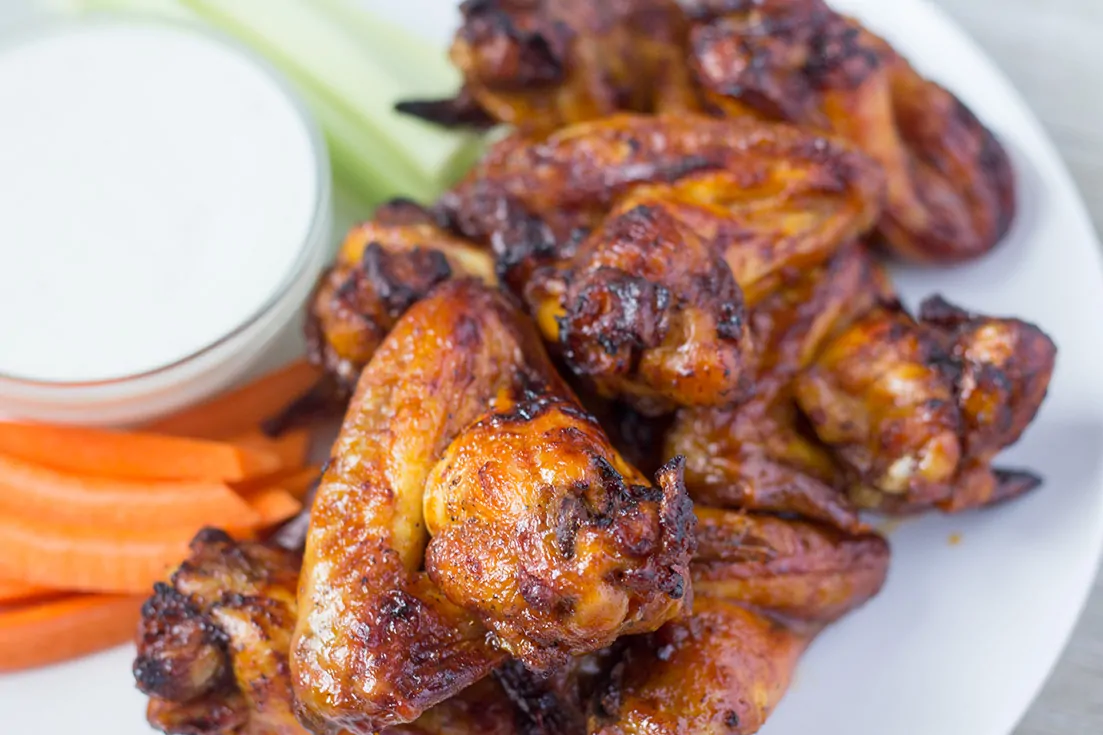 Air Fryer Chicken Wings - Spicy, Sweet & Savory | The Foodie Eats