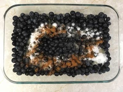blueberries with cinnamon and sugar