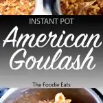 Pressure Cooker Goulash image for Pinterest.
