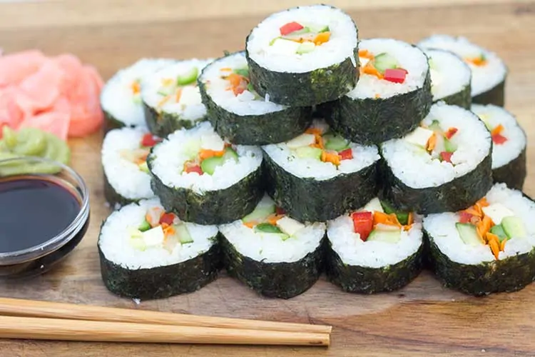 Vegan Sushi Recipe | The Foodie Eats