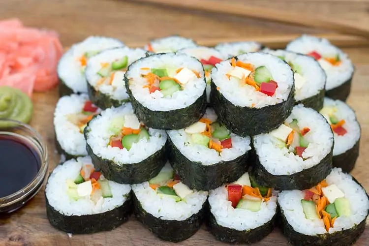 Vegan Sushi Recipe | The Foodie Eats