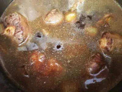 Pressure Cooker Oxtail Stew - all ingredients in Instant Pot before cooking | The Foodie Eats
