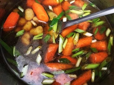 Pressure Cooker Oxtail Stew - carrots, onions, butter beans in Instant Pot | The Foodie Eats