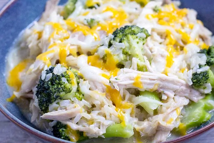 Pressure Cooker Chicken Broccoli Rice "Casserole" The Foodie Eats