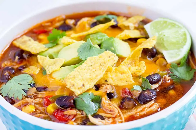 Instant Pot Chicken Tortilla Soup | The Foodie Eats