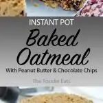 Instant Pot Baked Oatmeal Pinterest Image