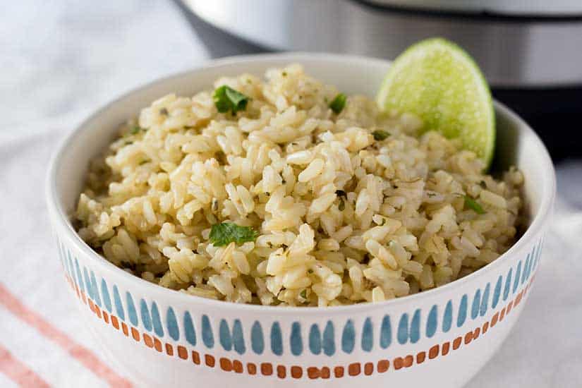 Instant Pot Cilantro Lime Rice - Chipotle Copycat | The Foodie Eats