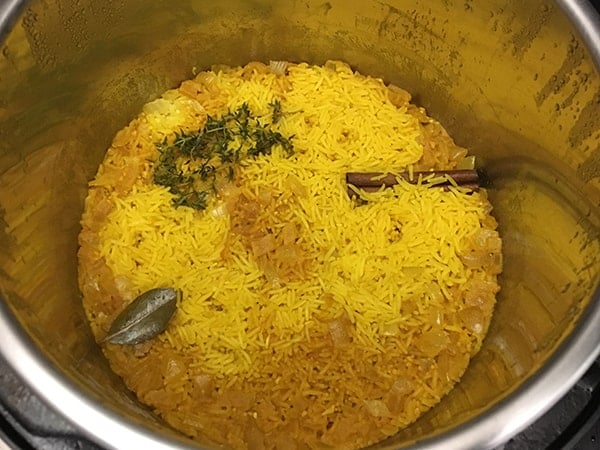 Pressure Cooker Yellow Rice | The Foodie Eats