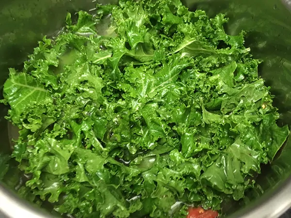 raw kale in Instant Pot