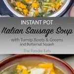 Italian sausage soup image for Pinterest