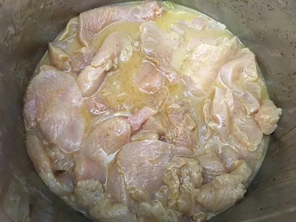 raw chicken in Instant Pot
