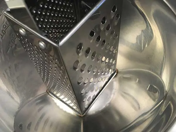 box grater in mixing bowl