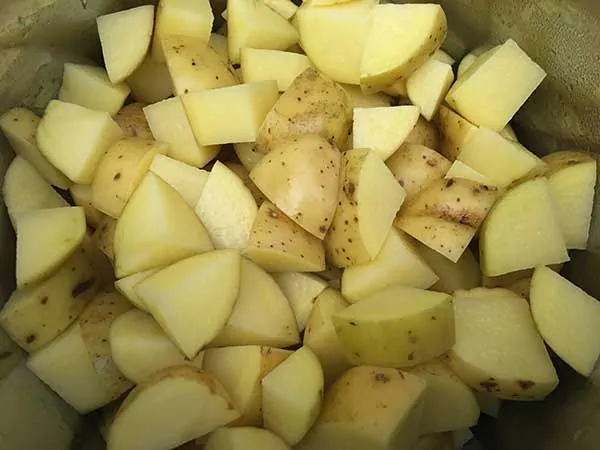 chopped gold potatoes