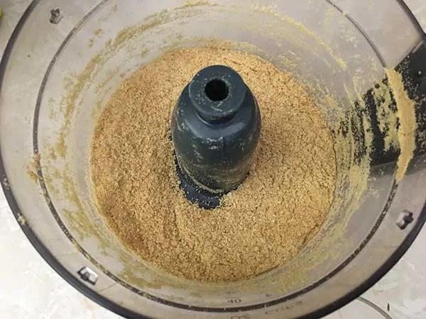 finely ground graham crackers in food processor