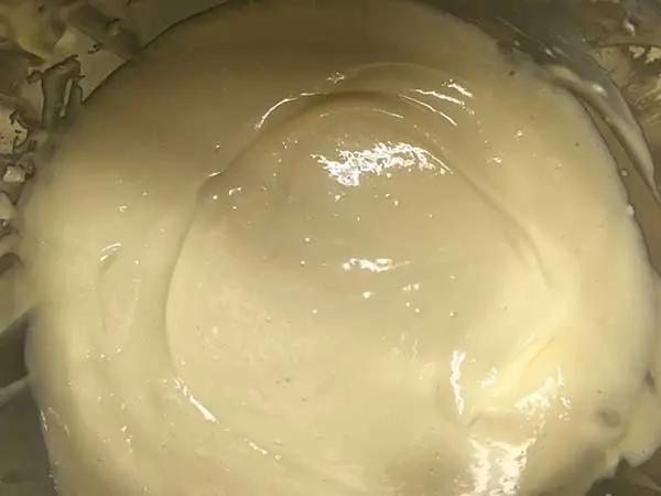 smooth cheesecake batter.