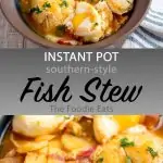 Instant Pot Fish Stew image for Pinterest.