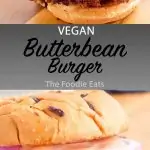 Vegan Burger Recipe image for Pinterest