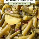 Instant Pot green beans image for Pinterest.