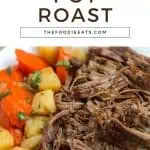 Pressure cooker pot roast image for Pinterest.
