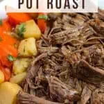 Pressure cooker pot roast image for Pinterest.