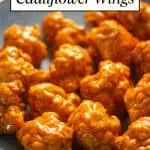 Air fryer cauliflower wings image for Pinterest.