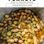 Instant Pot boiled peanuts image for Pinterest.