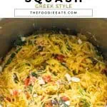 Instant Pot spaghetti squash image for Pinterest.