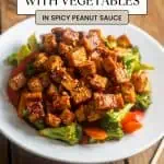 Tofu stir fry with vegetables image for Pinterest.