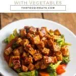 Tofu stir fry with vegetables image for Pinterest.