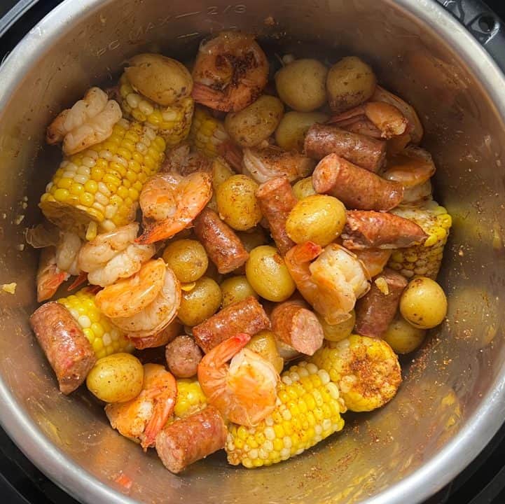 Shrimp boil in Instant Pot.