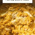 Instant Pot arroz con pollo image for Pinterest.