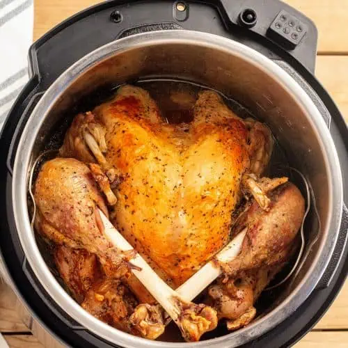 Fully cooked whole turkey in Instant Pot .