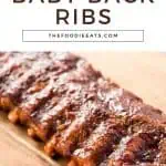 Instant Pot baby back ribs image for Pinterest.