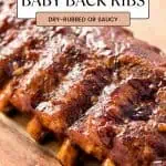 Instant Pot baby back ribs image for Pinterest.