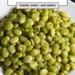 Instant Pot baby lima beans image for Pinterest.