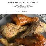 Dry-brined, extra-crispy air fryer chicken drumsticks with three finishes: Nashville Hot, Lemon-Pepper Honey, and Garlic-Parmesan.